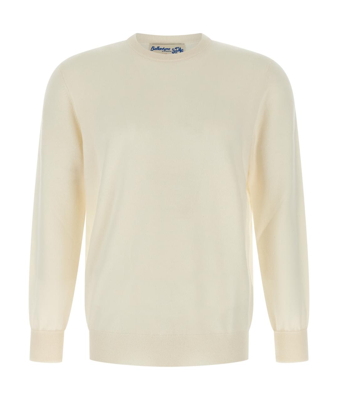 BALLANTYNE Белый кашемировый джемпер / свитер, фото 1