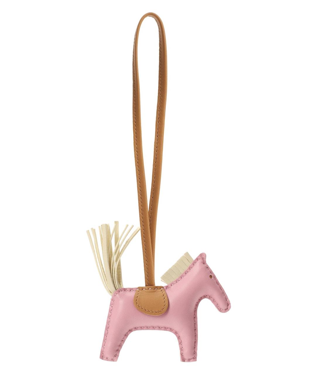 HERMES Розовый брелок, фото 2