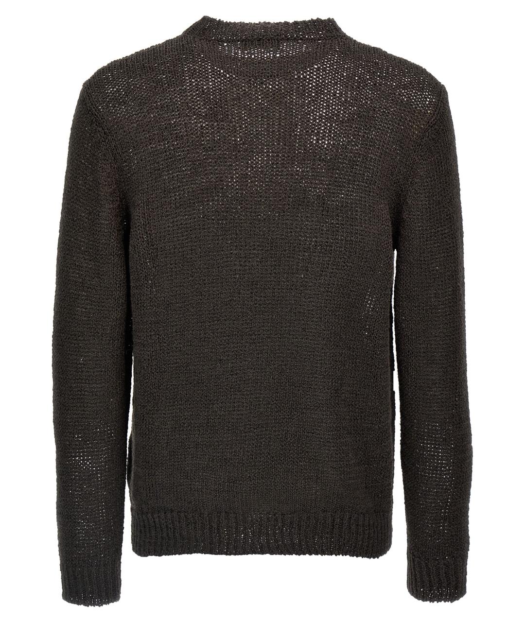 ROBERTO COLLINA Коричневый хлопковый джемпер / свитер, фото 2