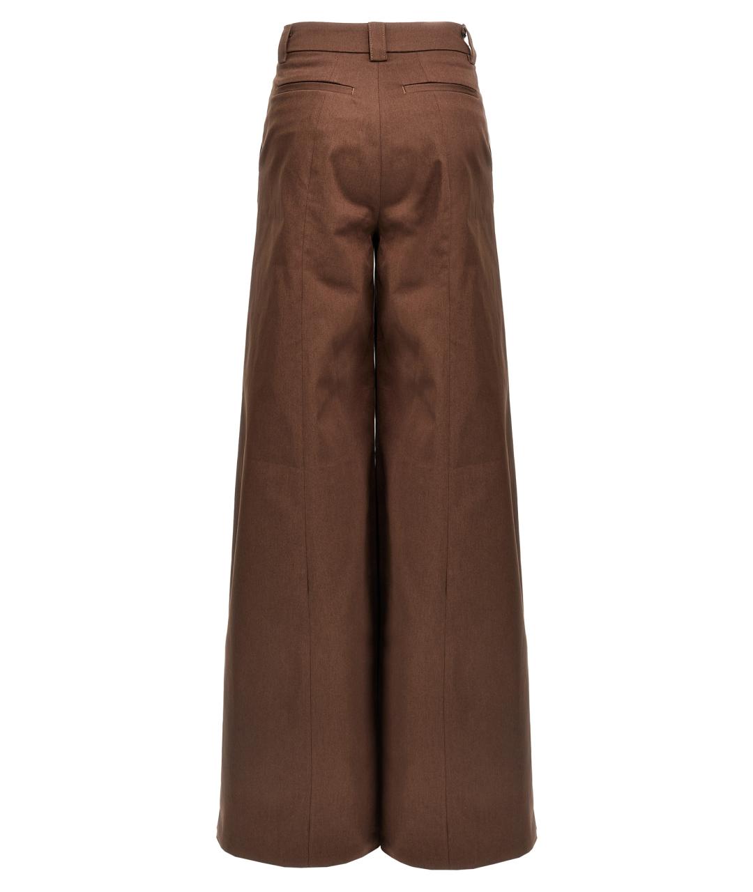 THELATEST Коричневые хлопковые прямые брюки, фото 2