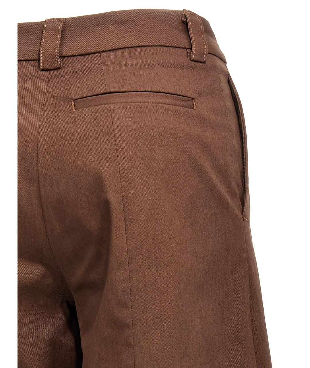 THELATEST Коричневые хлопковые прямые брюки, фото 4