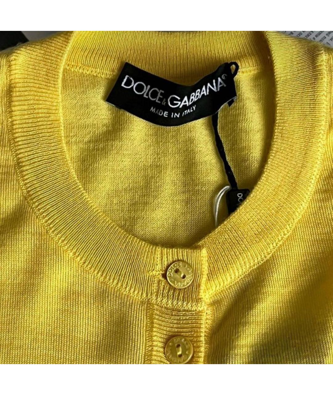 DOLCE&GABBANA Желтый кардиган, фото 8
