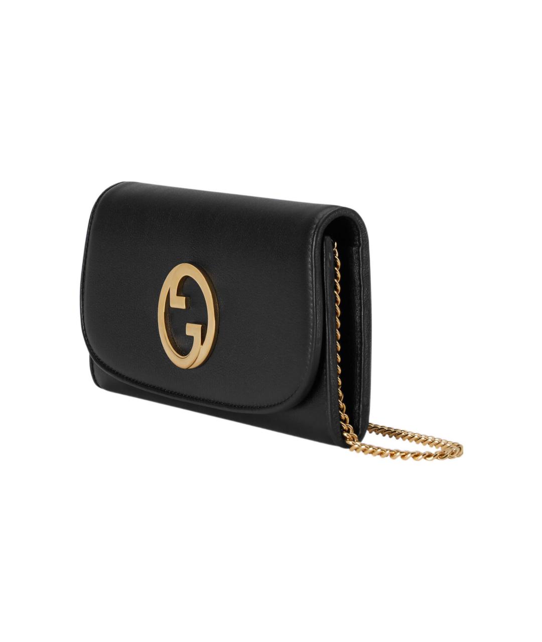 GUCCI Черная кожаная сумка через плечо, фото 2