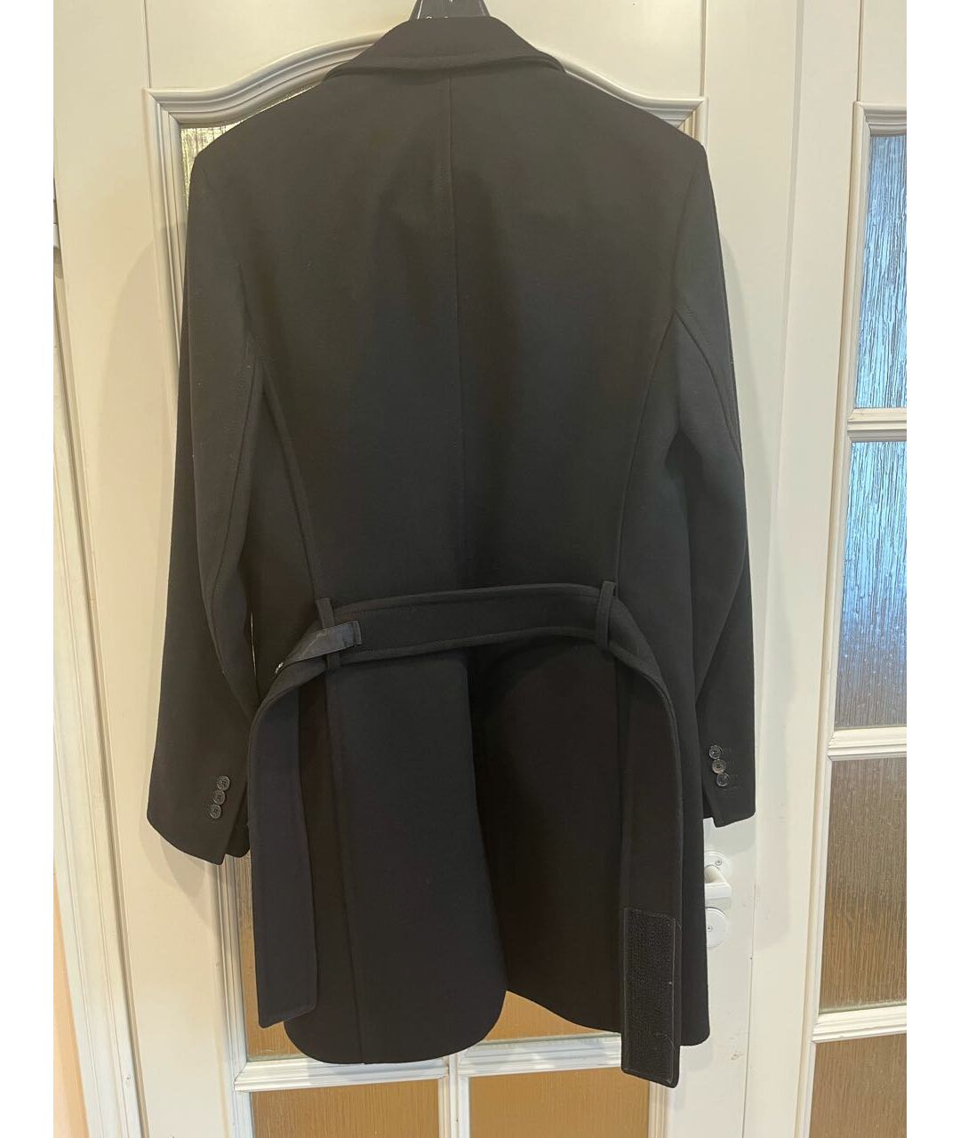 NEIL BARRETT Черное шерстяное пальто, фото 2