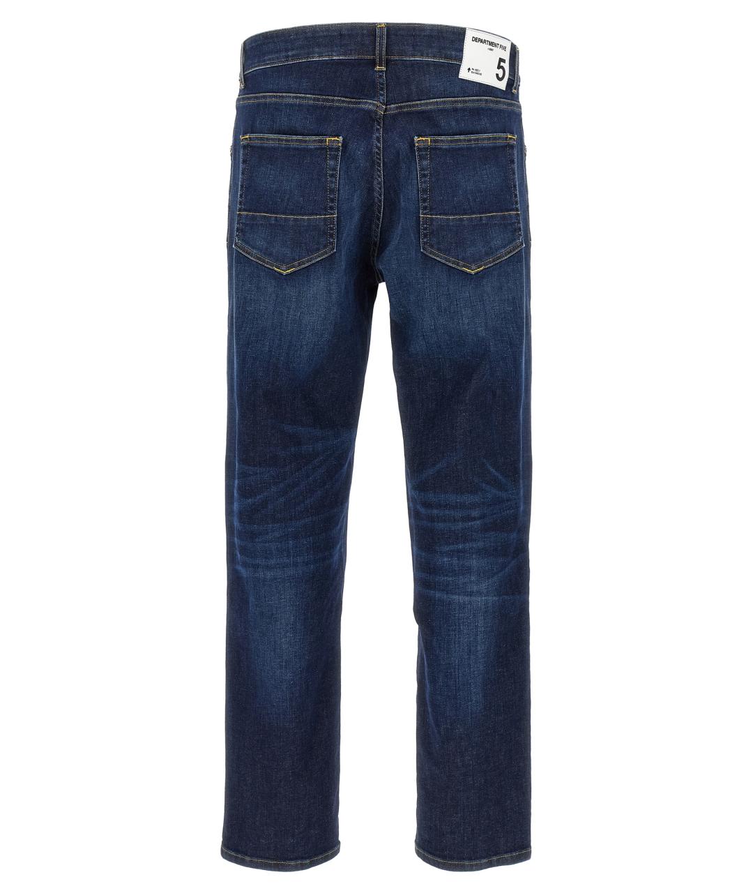 DEPARTMENT 5 Синие хлопковые прямые джинсы, фото 2