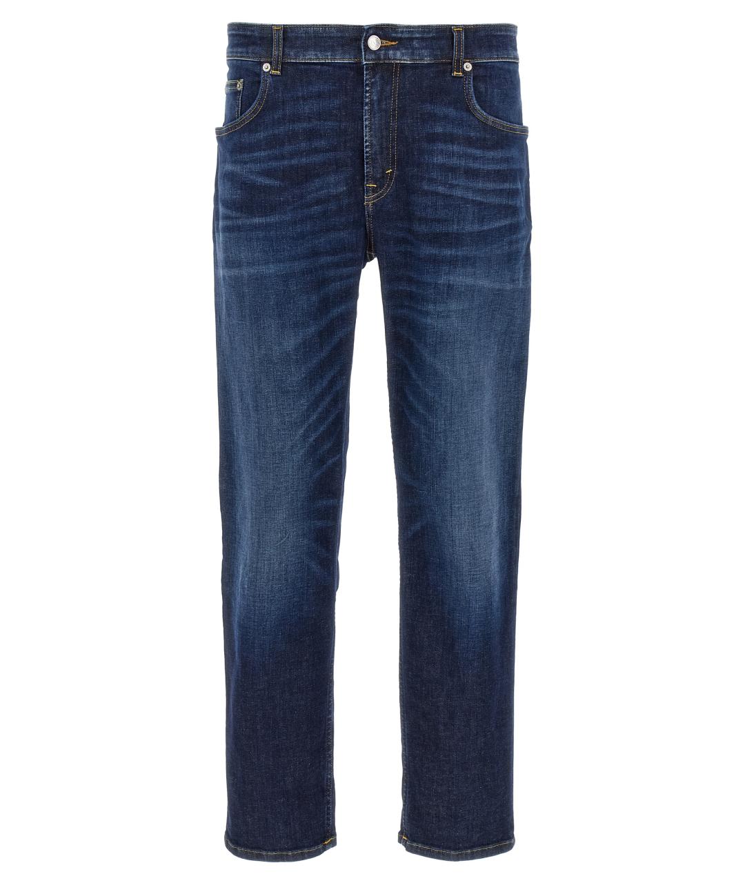 DEPARTMENT 5 Синие хлопковые прямые джинсы, фото 1