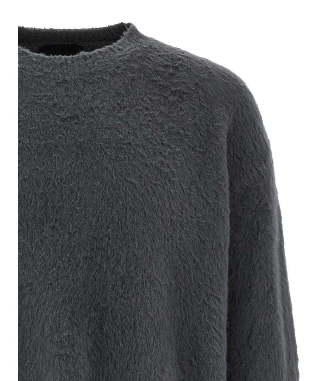 ROBERTO COLLINA Антрацитовый хлопковый джемпер / свитер, фото 3