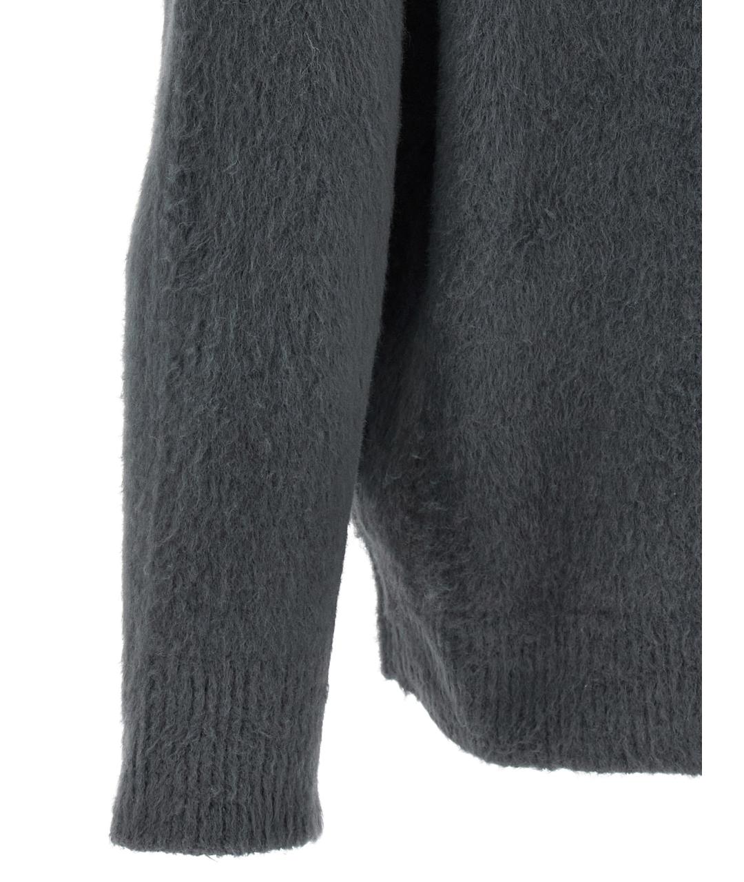 ROBERTO COLLINA Антрацитовый хлопковый джемпер / свитер, фото 4