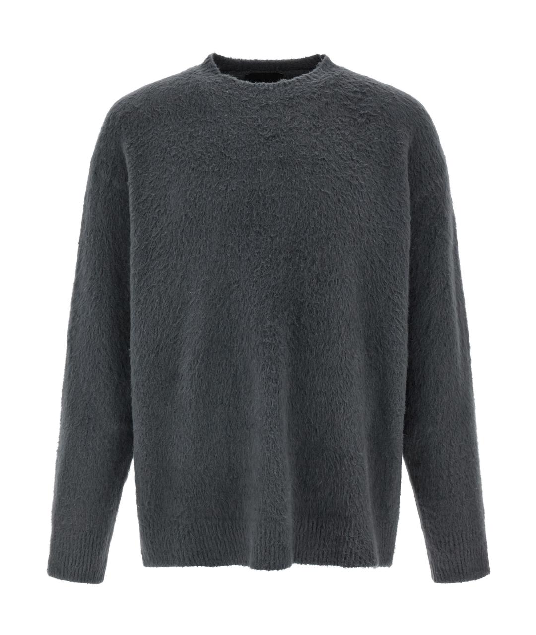 ROBERTO COLLINA Антрацитовый хлопковый джемпер / свитер, фото 1