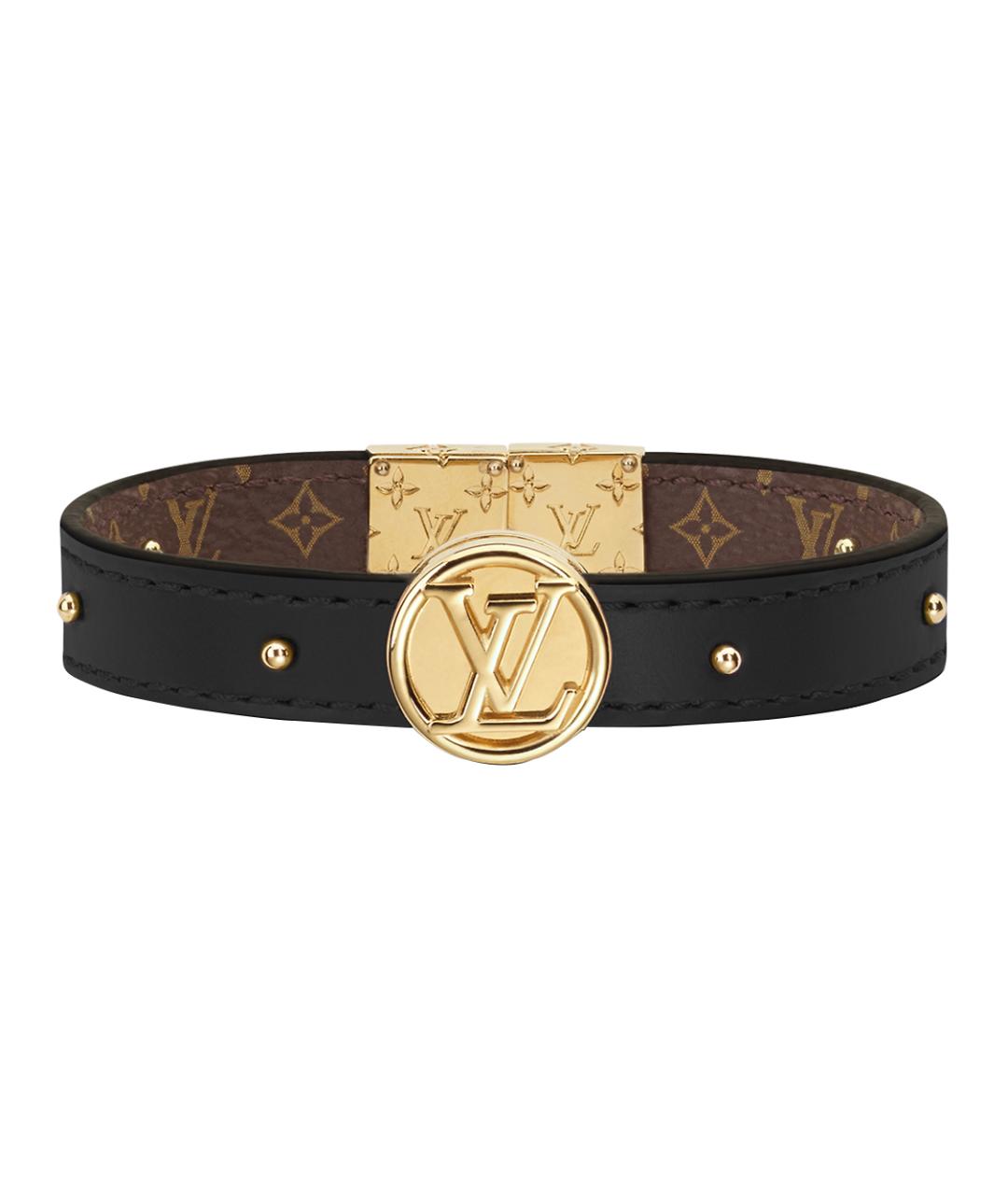 LOUIS VUITTON Коричневый кожаный браслет, фото 2