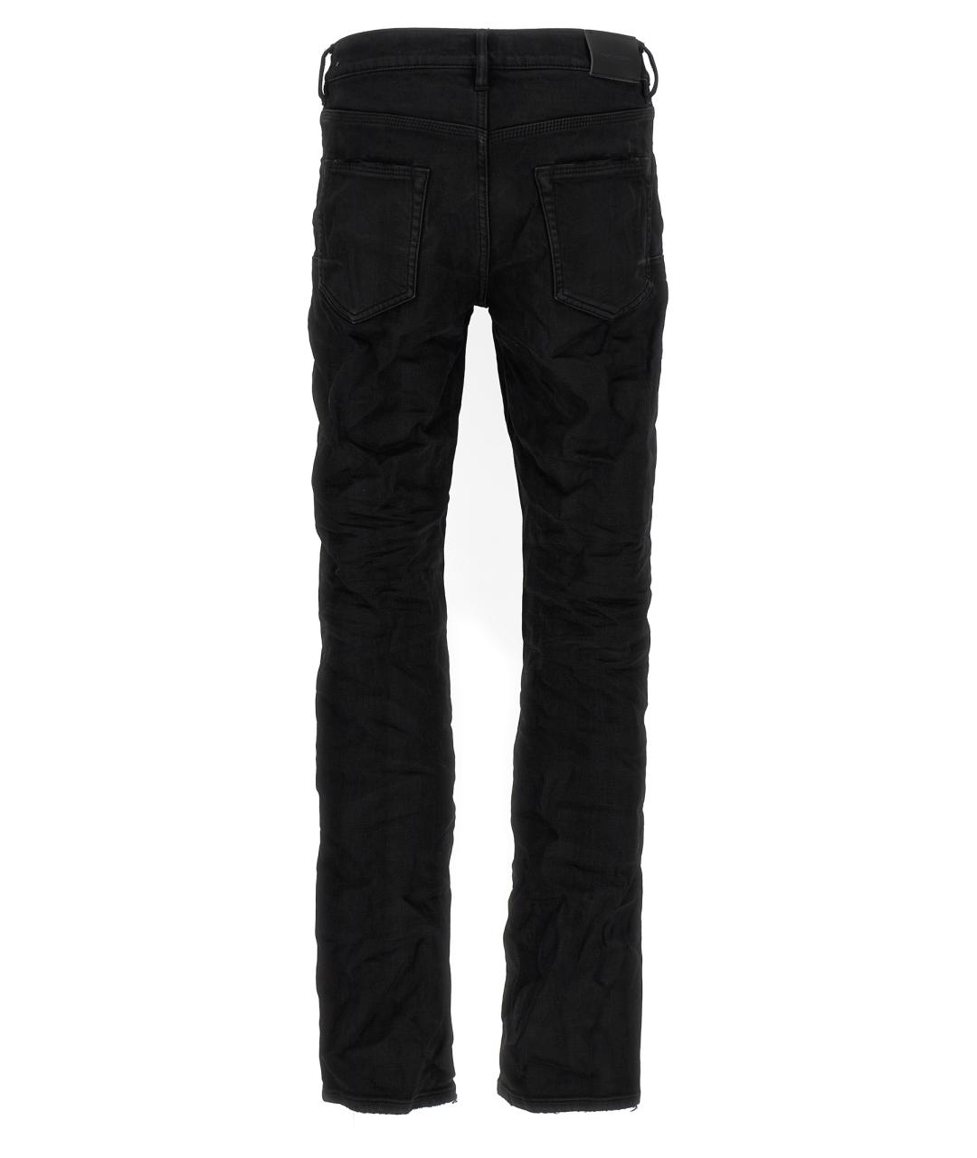 PURPLE Черные хлопковые прямые джинсы, фото 2