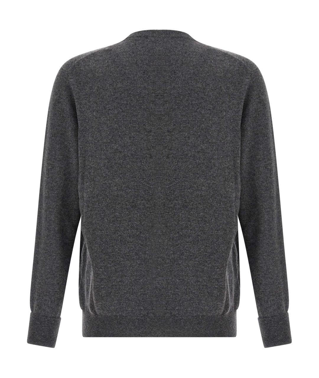 BALLANTYNE Серый кашемировый джемпер / свитер, фото 2