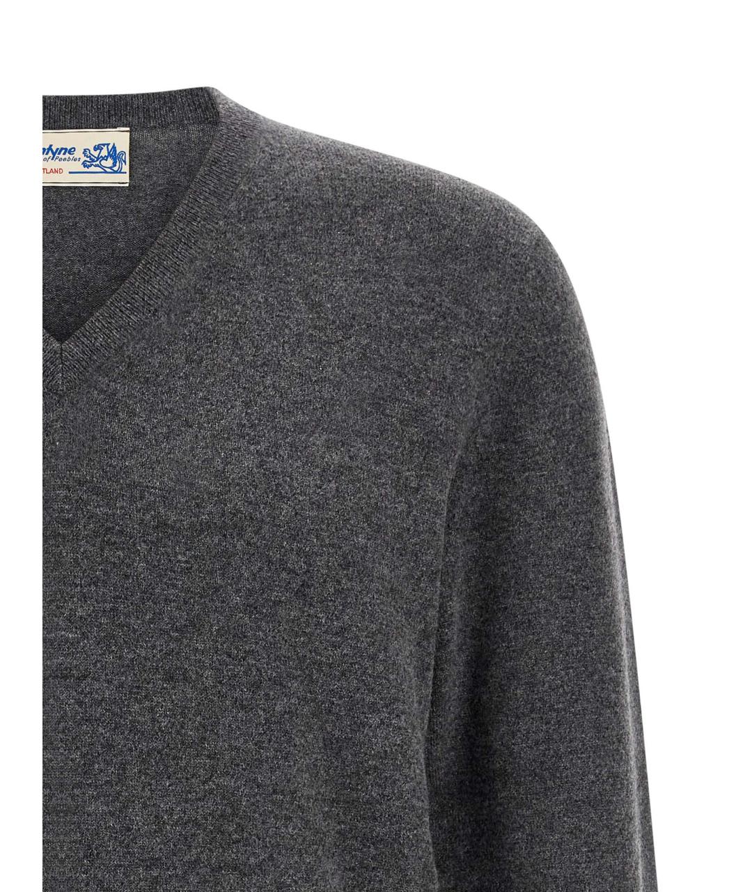 BALLANTYNE Серый кашемировый джемпер / свитер, фото 3