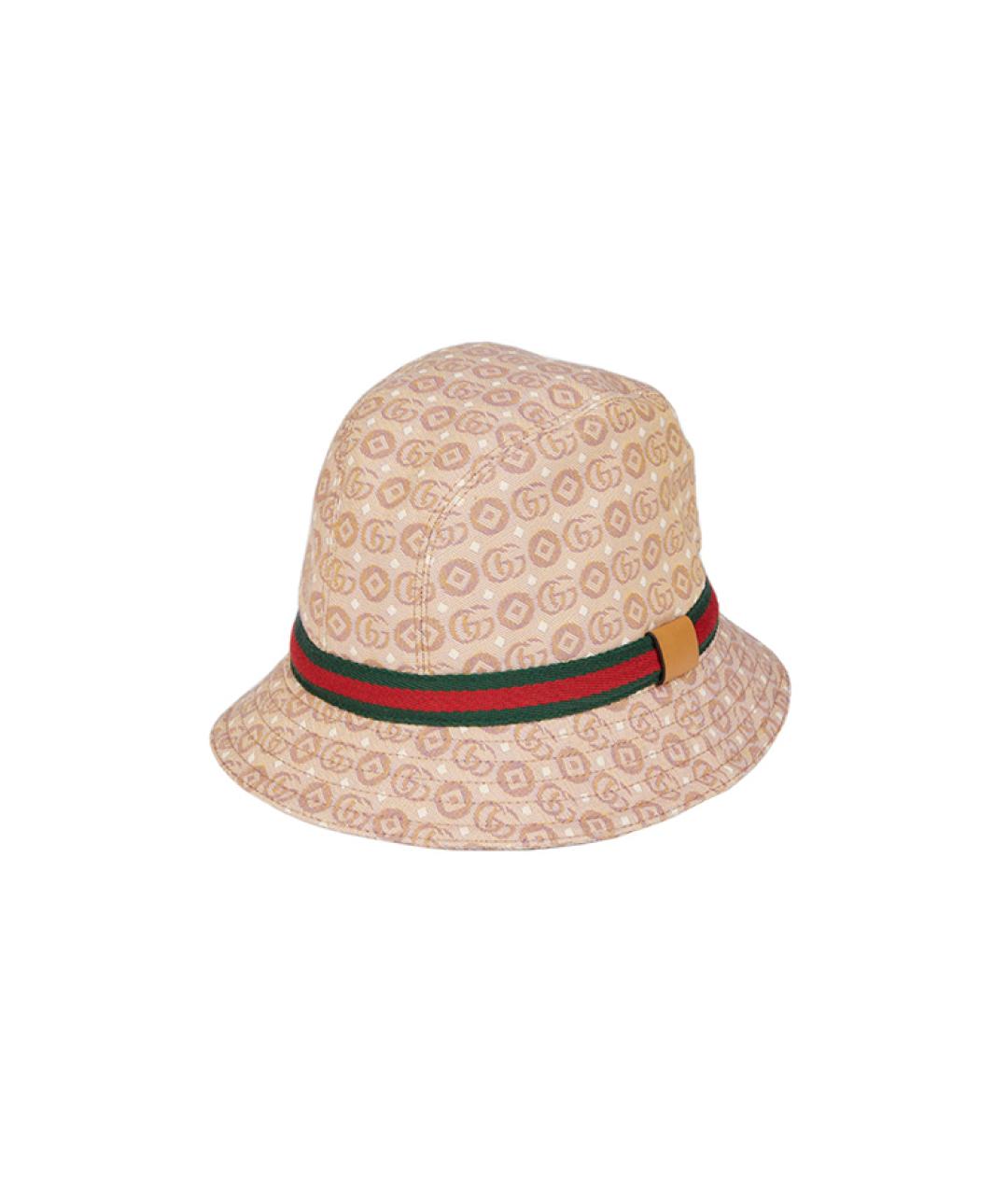 GUCCI Бежевая хлопковая панама, фото 2