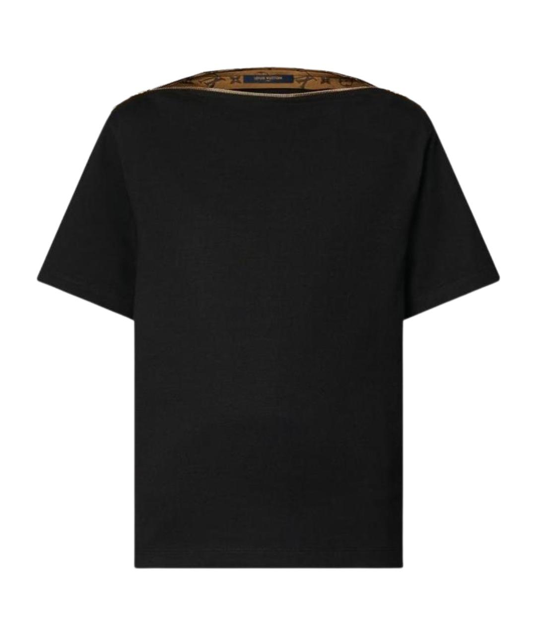 LOUIS VUITTON Черная хлопковая футболка, фото 1