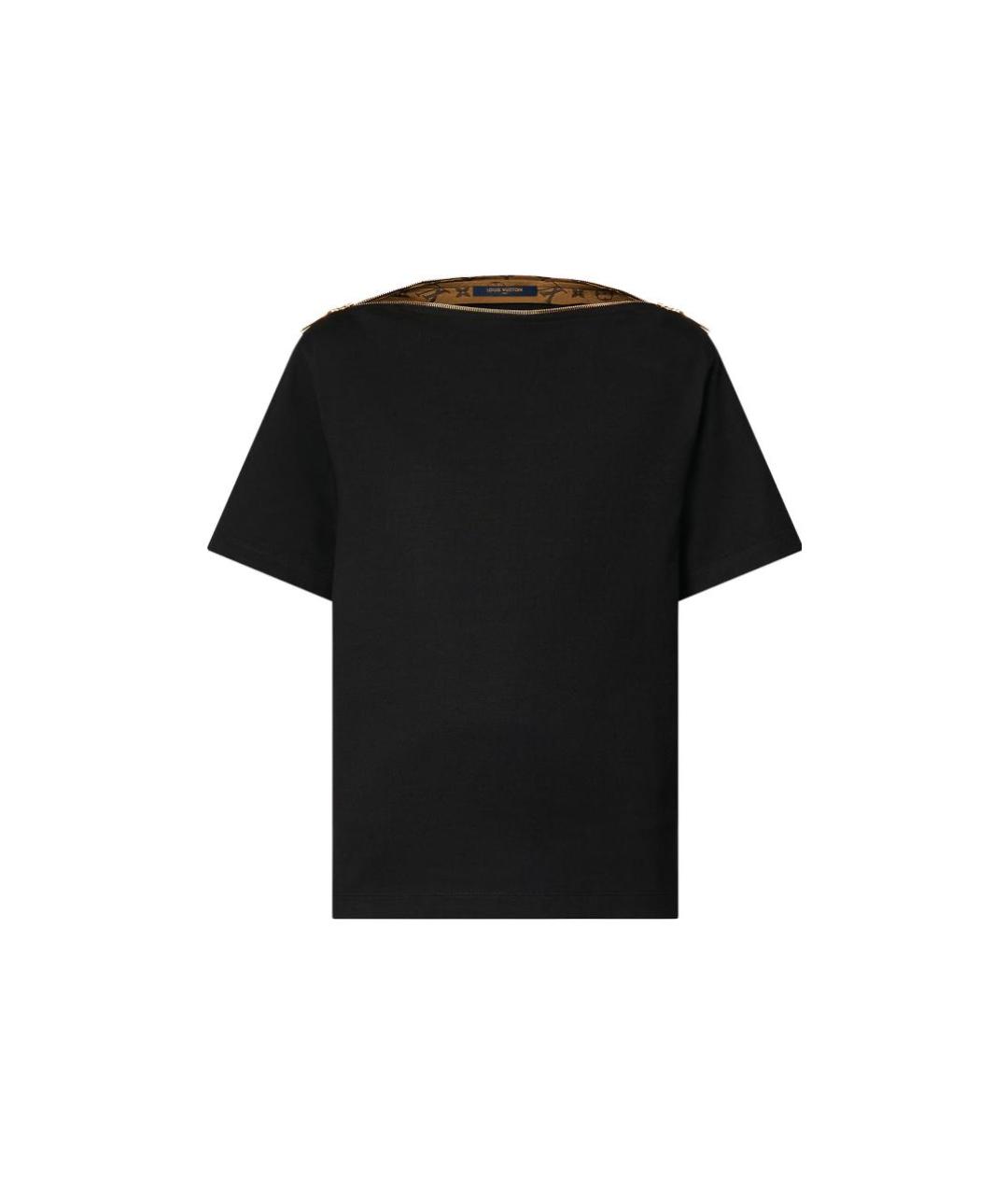 LOUIS VUITTON Черная хлопковая футболка, фото 3