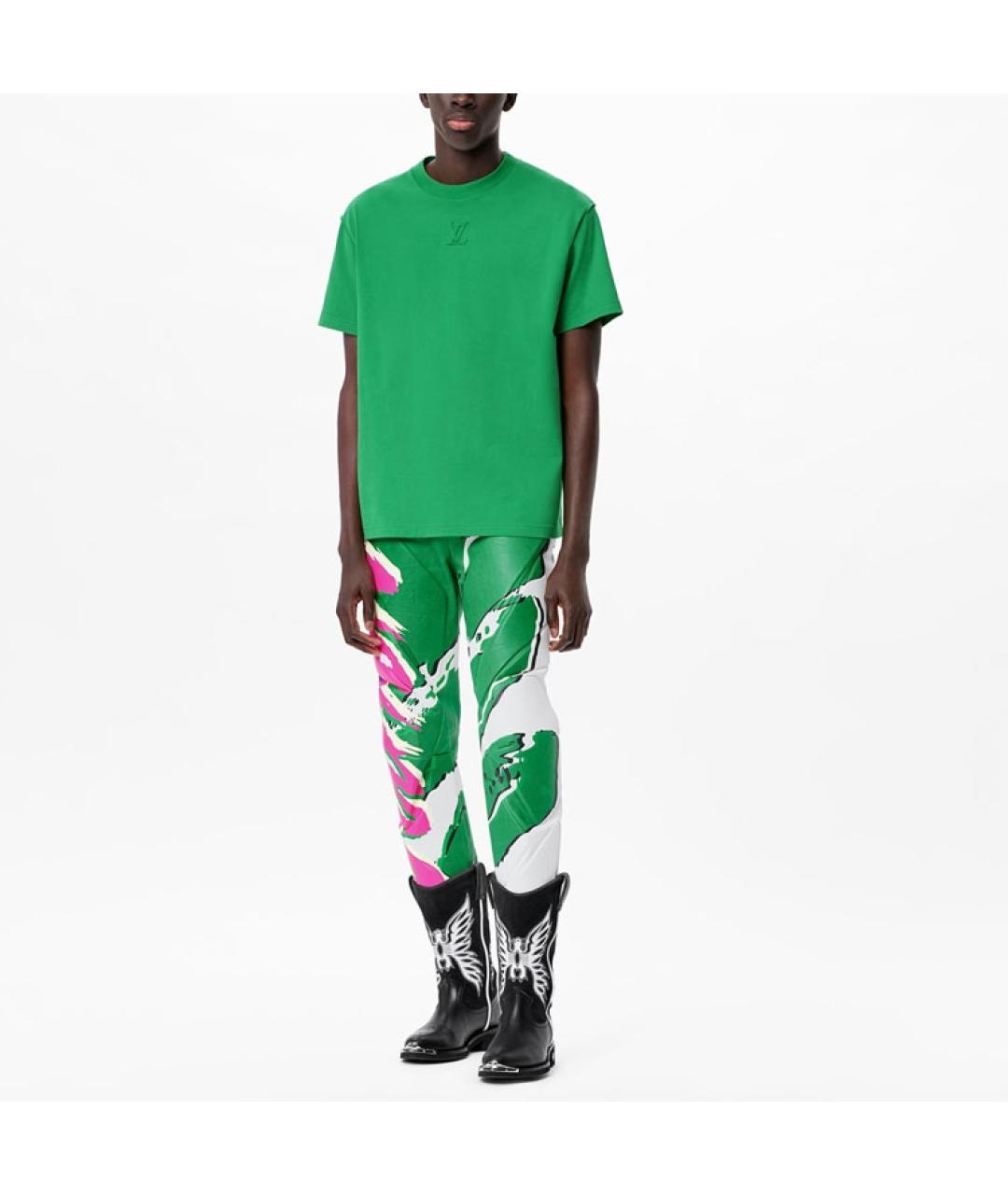 LOUIS VUITTON Зеленая футболка, фото 2