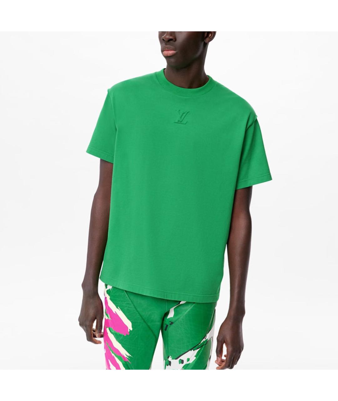 LOUIS VUITTON Зеленая футболка, фото 3