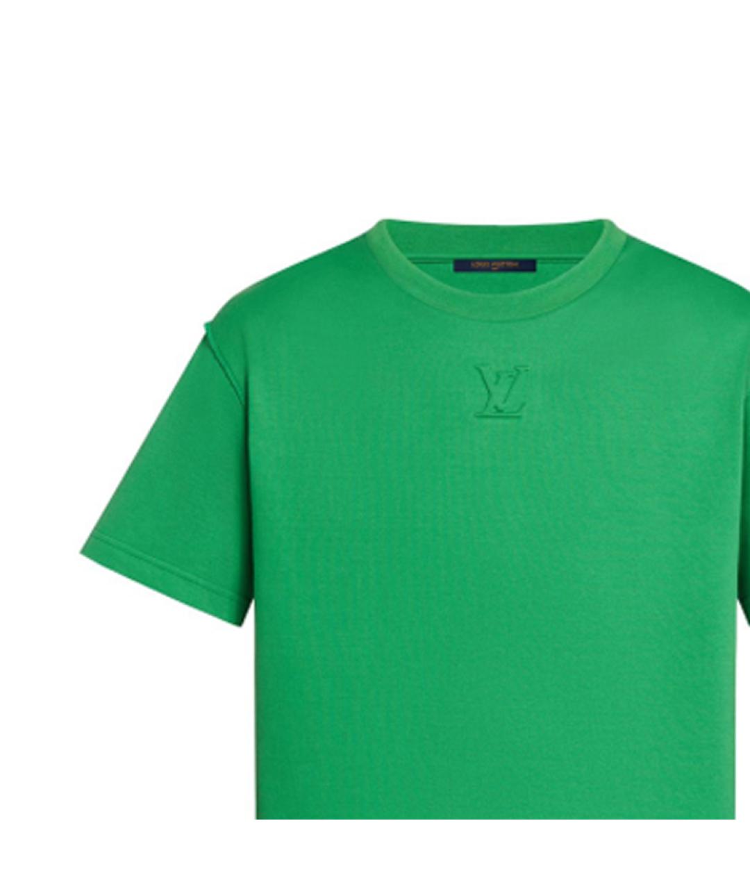 LOUIS VUITTON Зеленая хлопковая футболка, фото 6