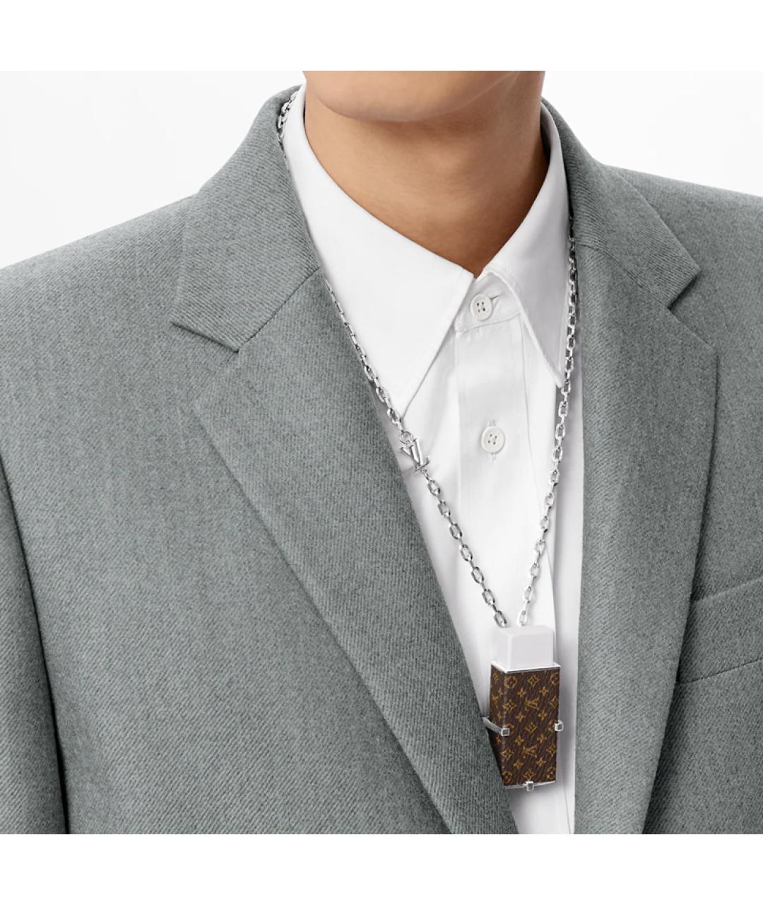 LOUIS VUITTON Серебряная металлическая цепочка/подвеска, фото 3