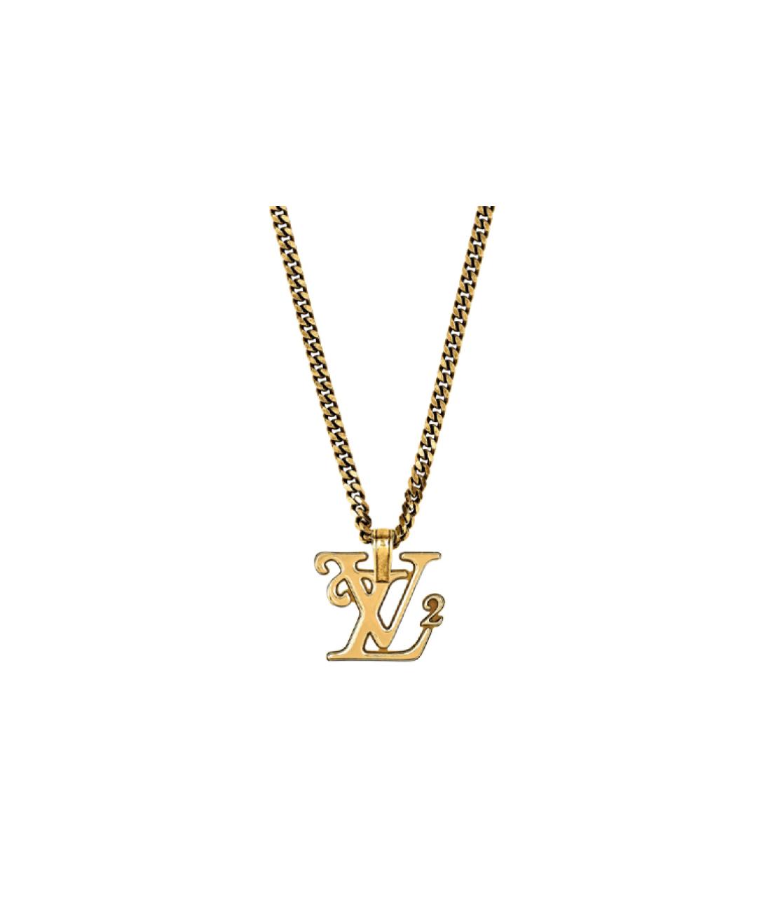 LOUIS VUITTON Золотая металлическая цепочка/подвеска, фото 1