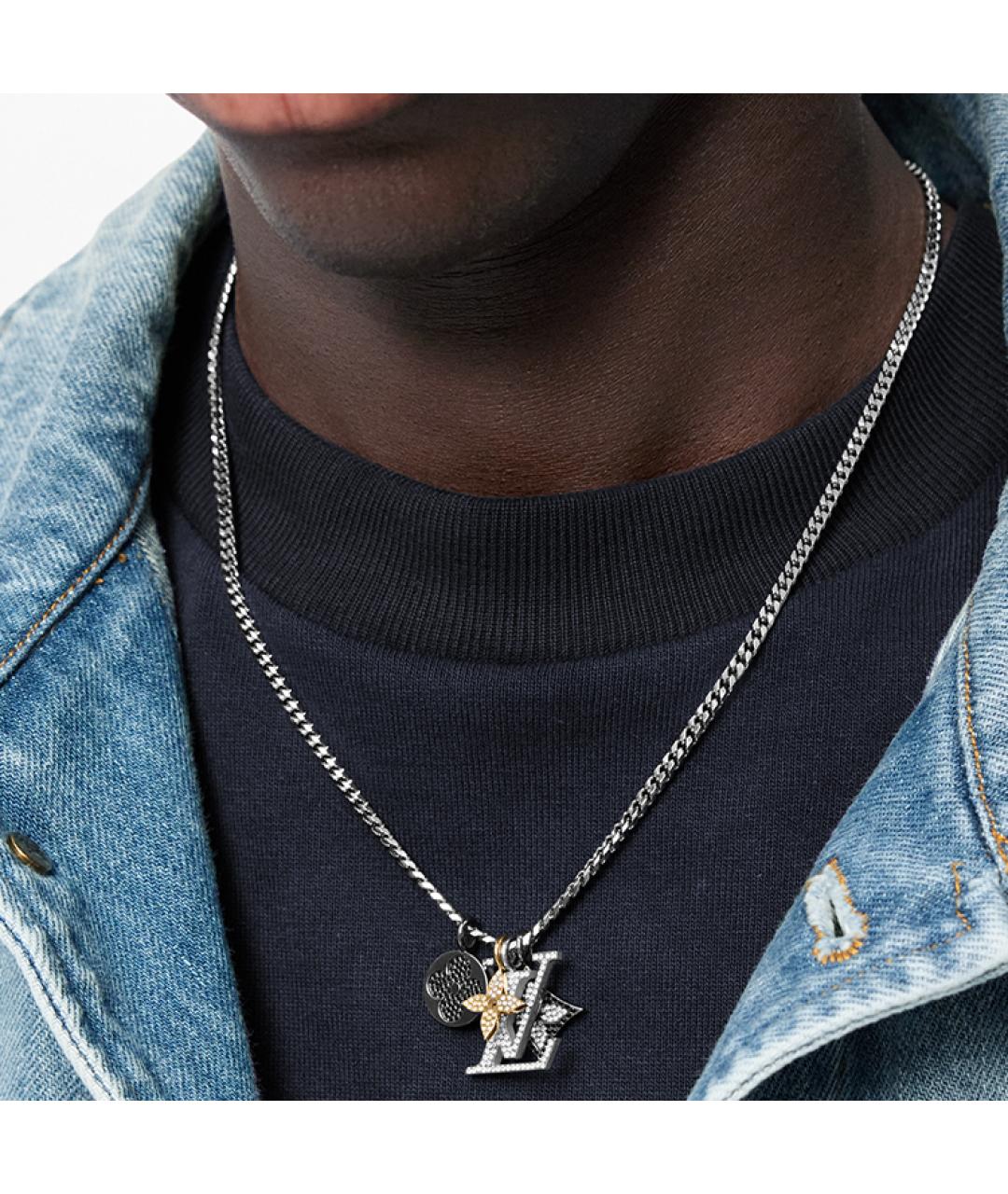 LOUIS VUITTON Серебряная металлическая подвеска, фото 4