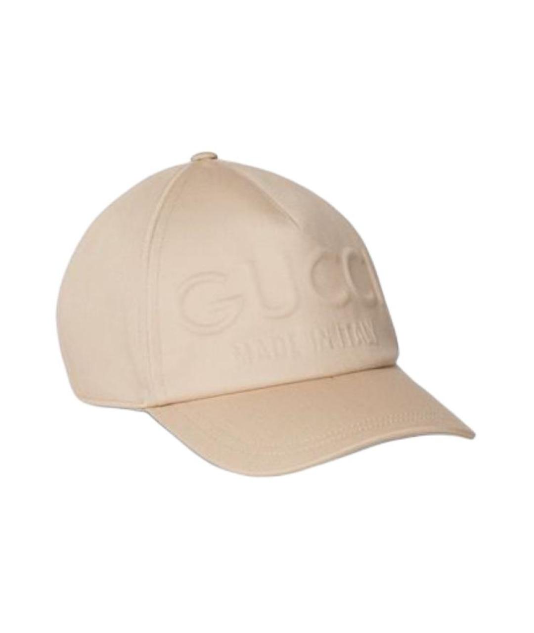 GUCCI Бежевая хлопковая кепка, фото 2