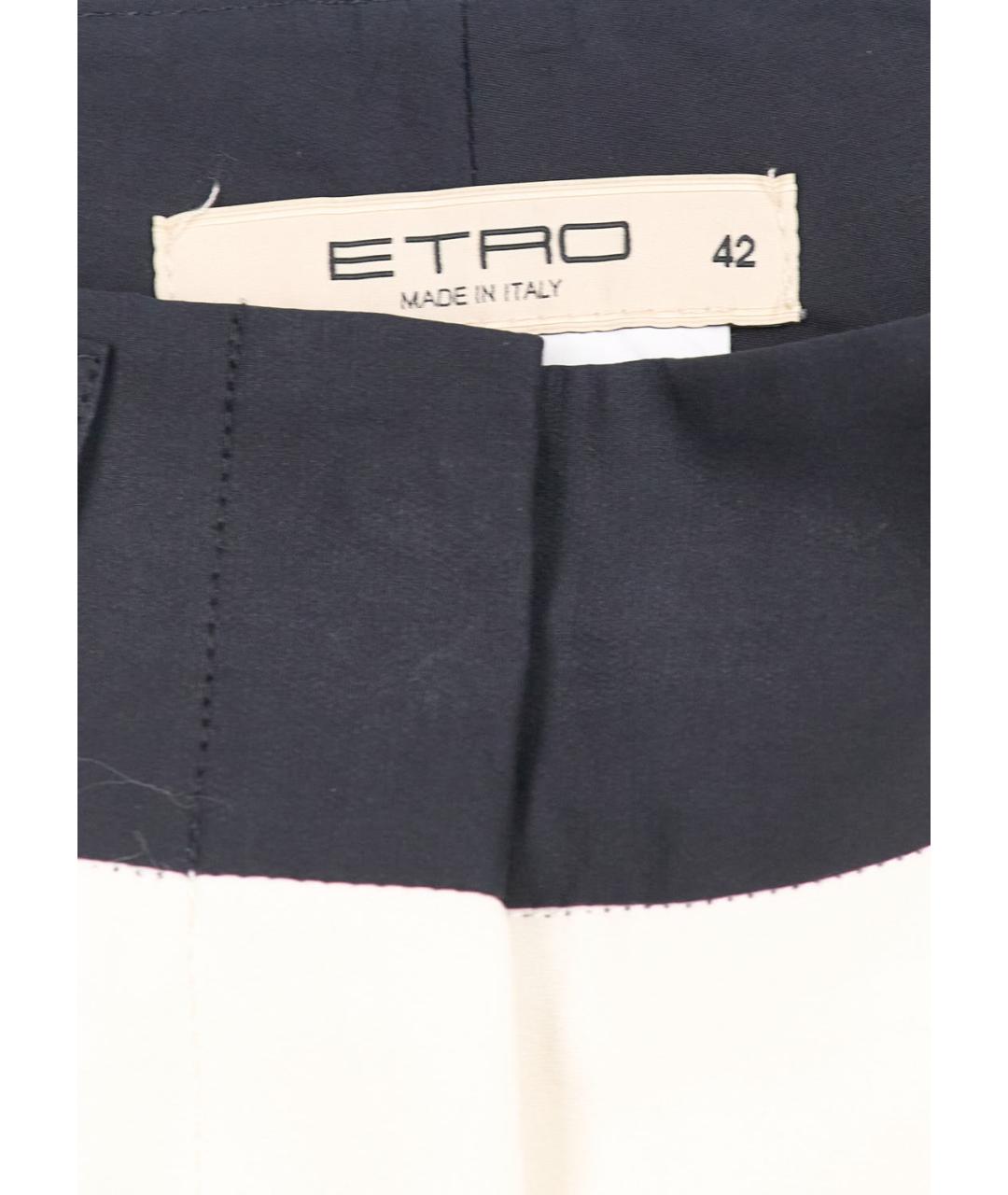 ETRO Бежевые вискозные прямые брюки, фото 3