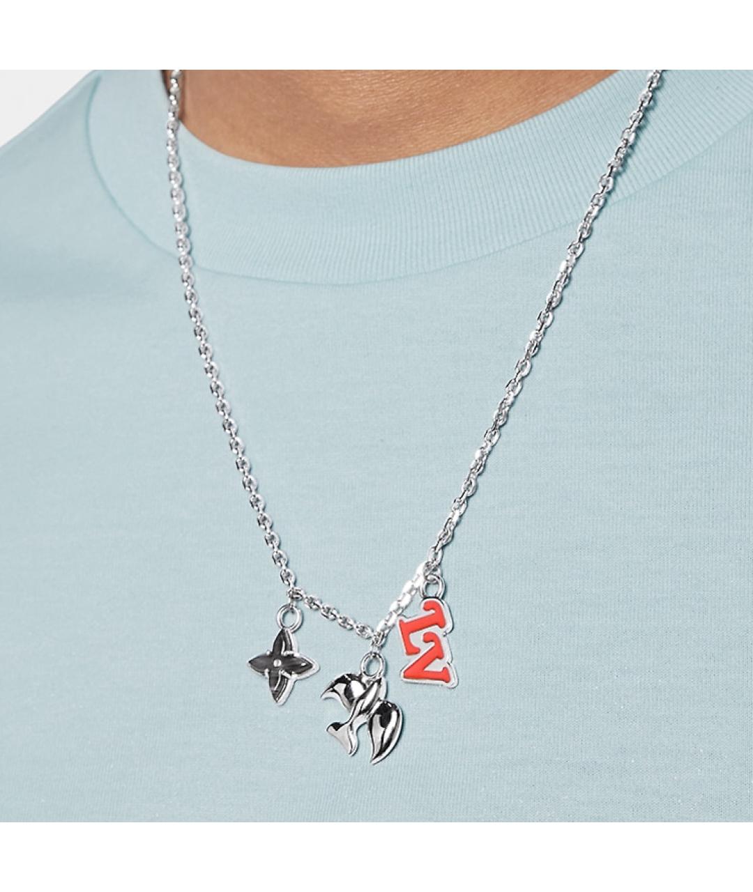 LOUIS VUITTON Серебряная металлическая цепочка/подвеска, фото 3