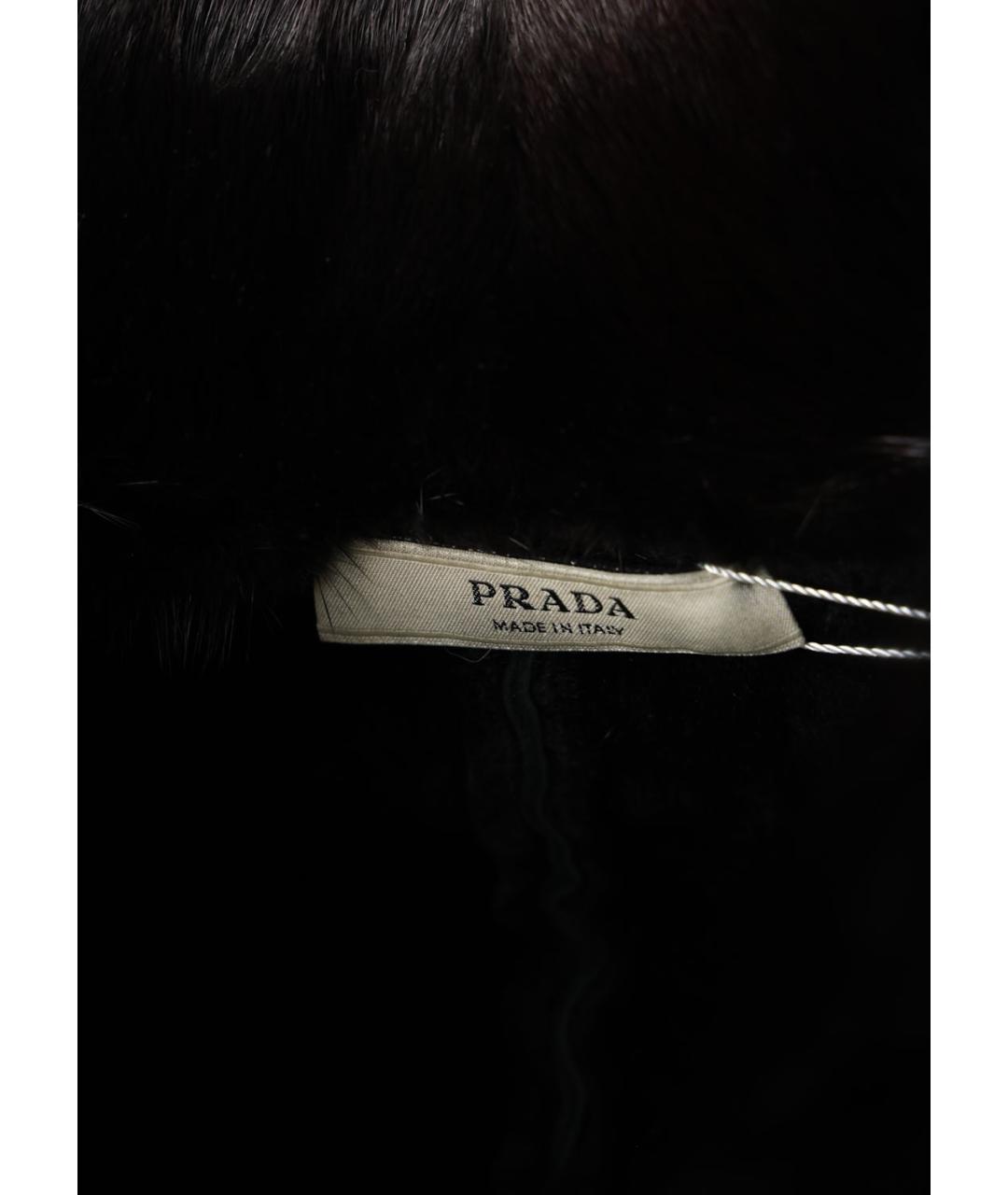 PRADA Черная кожаная дубленка, фото 4