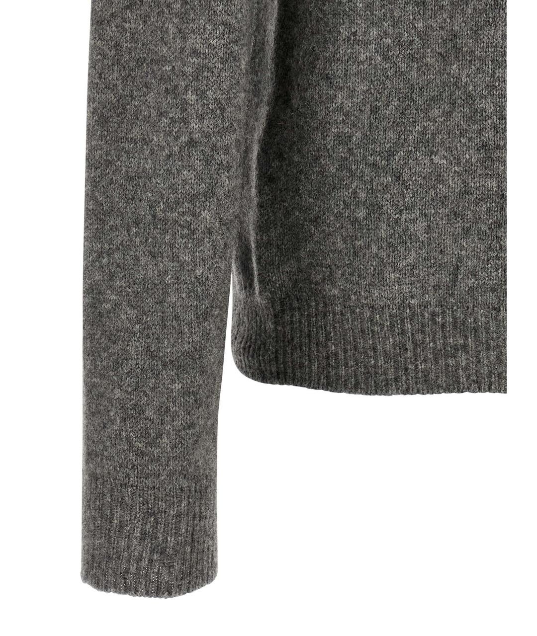ROBERTO COLLINA Серый шерстяной джемпер / свитер, фото 4