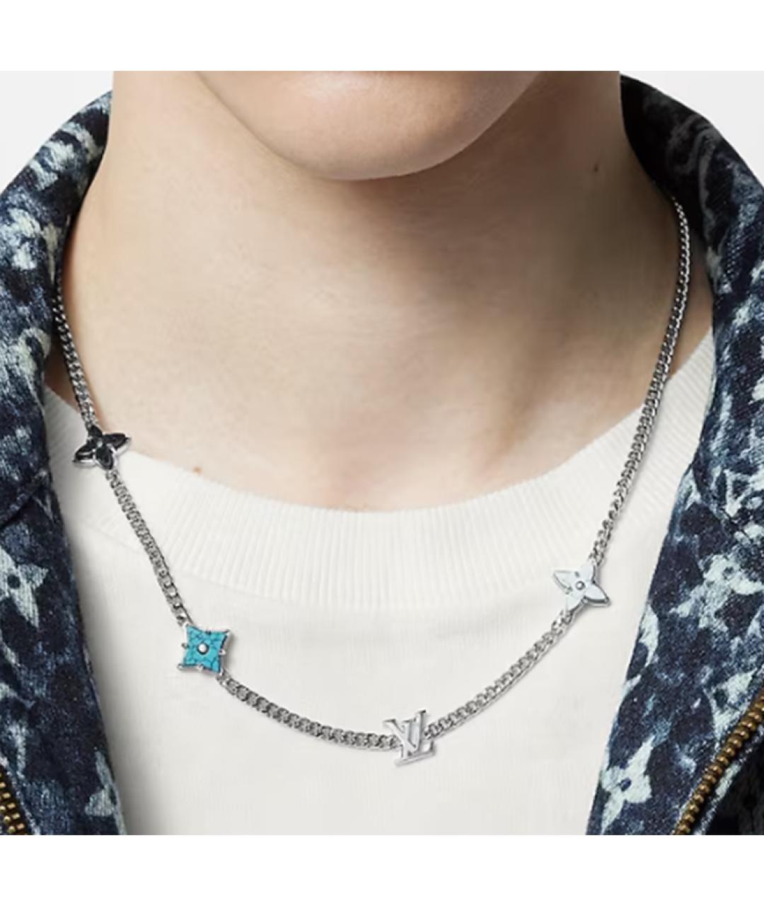 LOUIS VUITTON Серебряное металлическое колье, фото 5