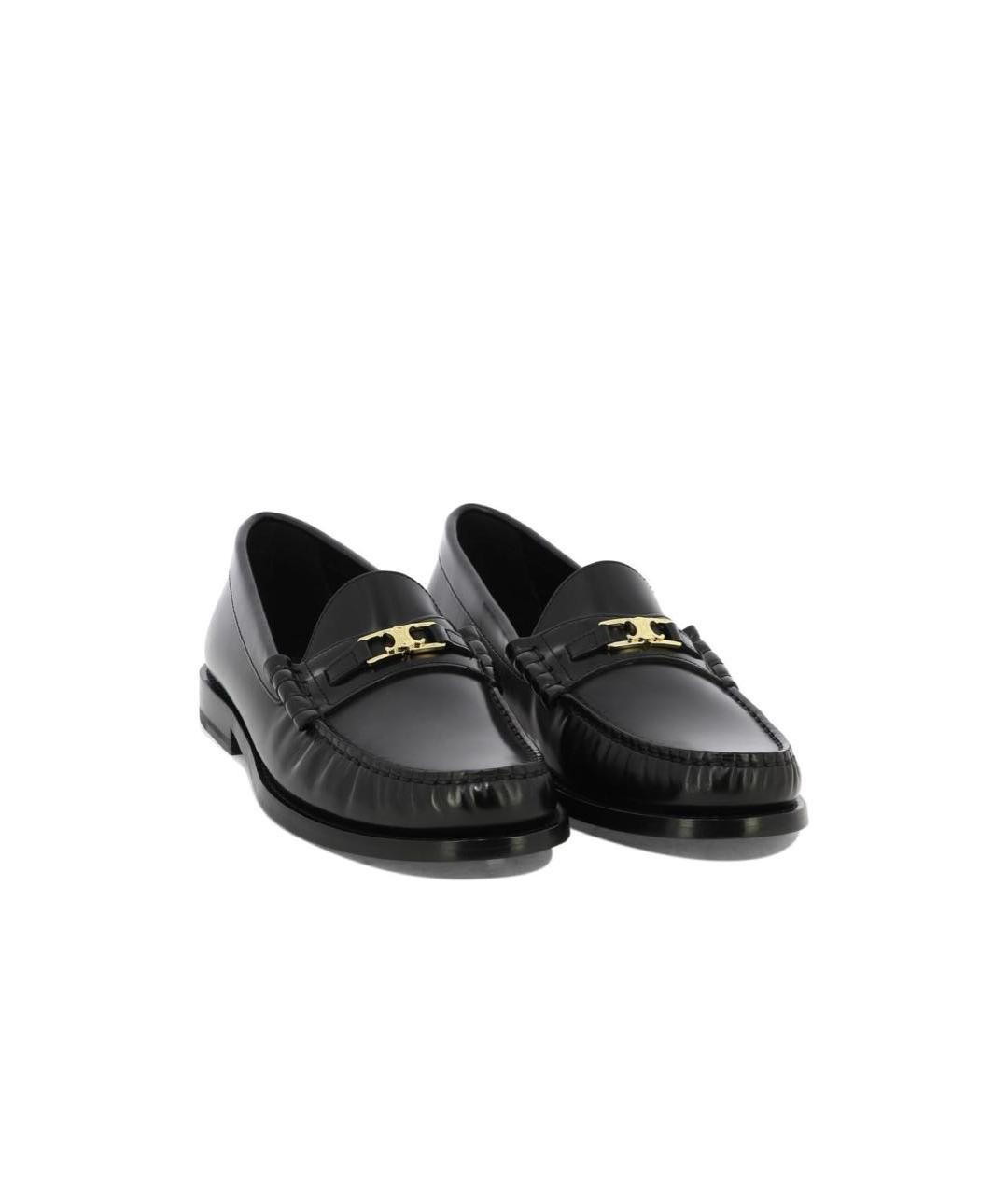 CELINE Черные кожаные мокасины, фото 7