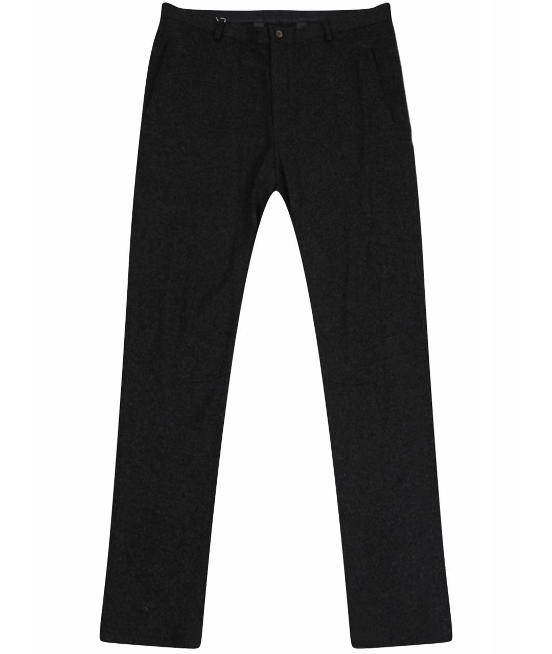 LANVIN Серые шерстяные классические брюки, фото 1