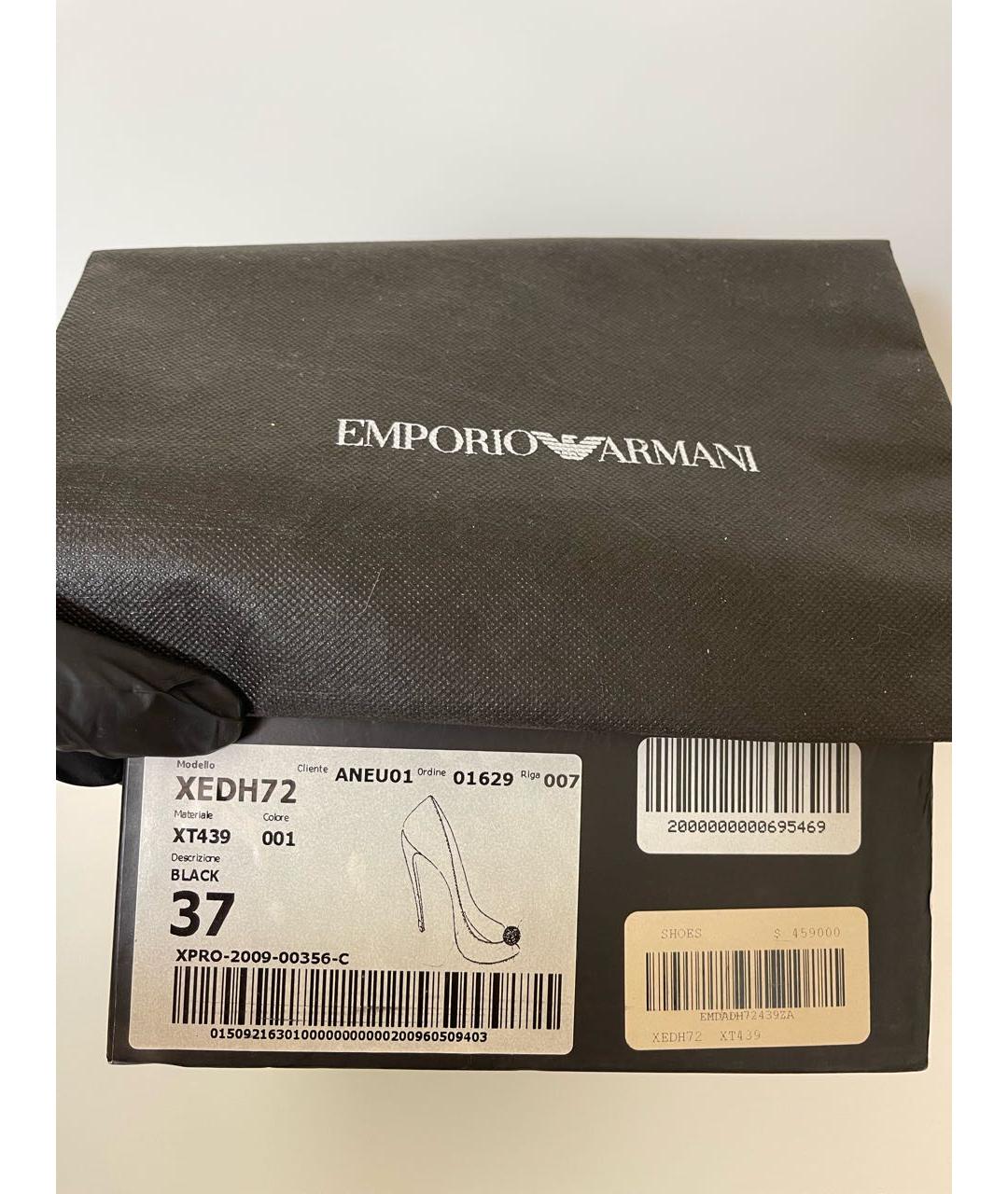 EMPORIO ARMANI Черные босоножки, фото 6