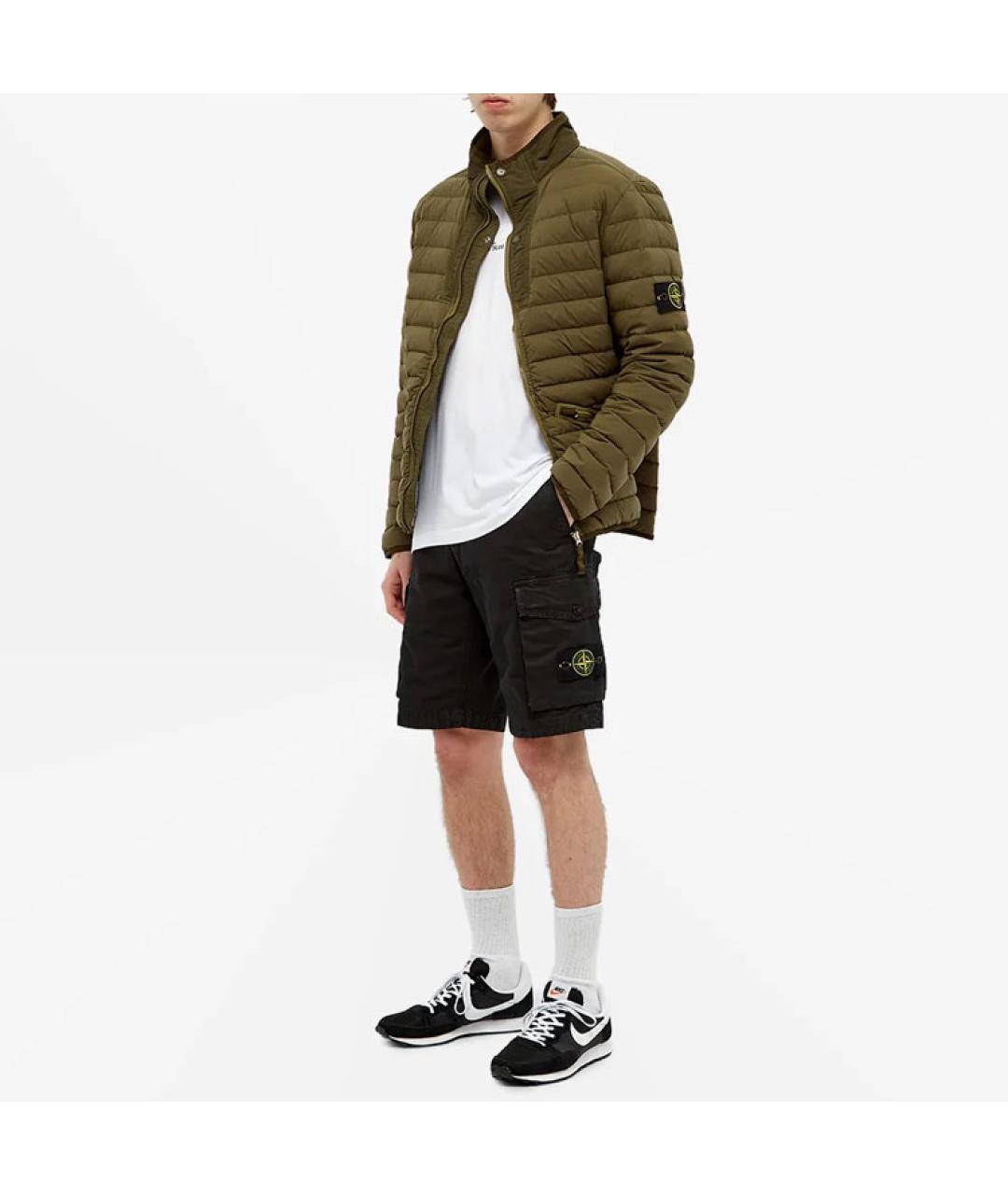 STONE ISLAND Черные шорты, фото 2