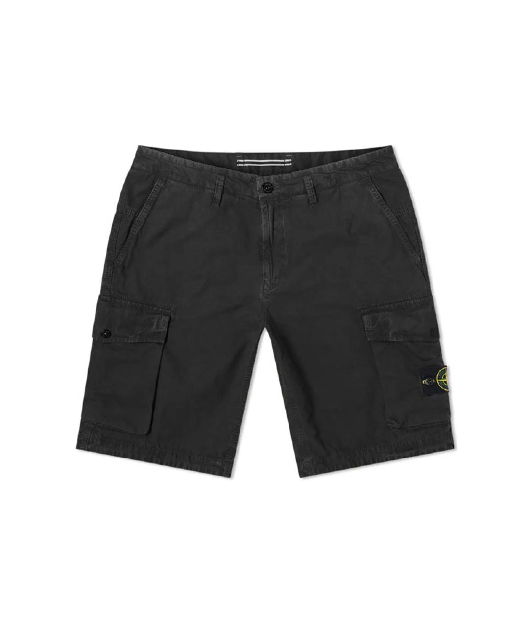 STONE ISLAND Черные шорты, фото 1