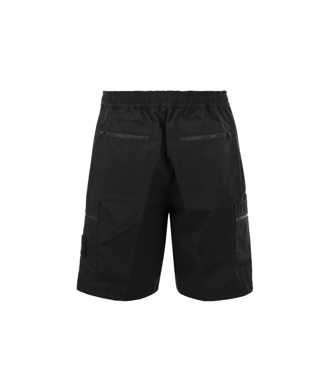 STONE ISLAND Черные шорты, фото 2
