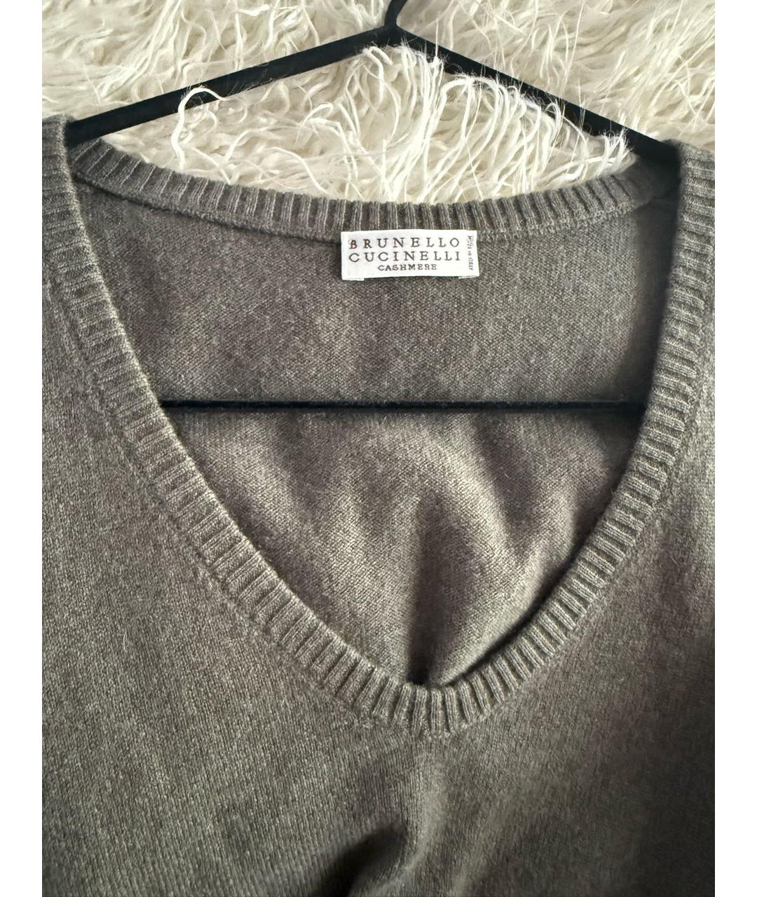 BRUNELLO CUCINELLI Антрацитовая кашемировая жилетка, фото 3