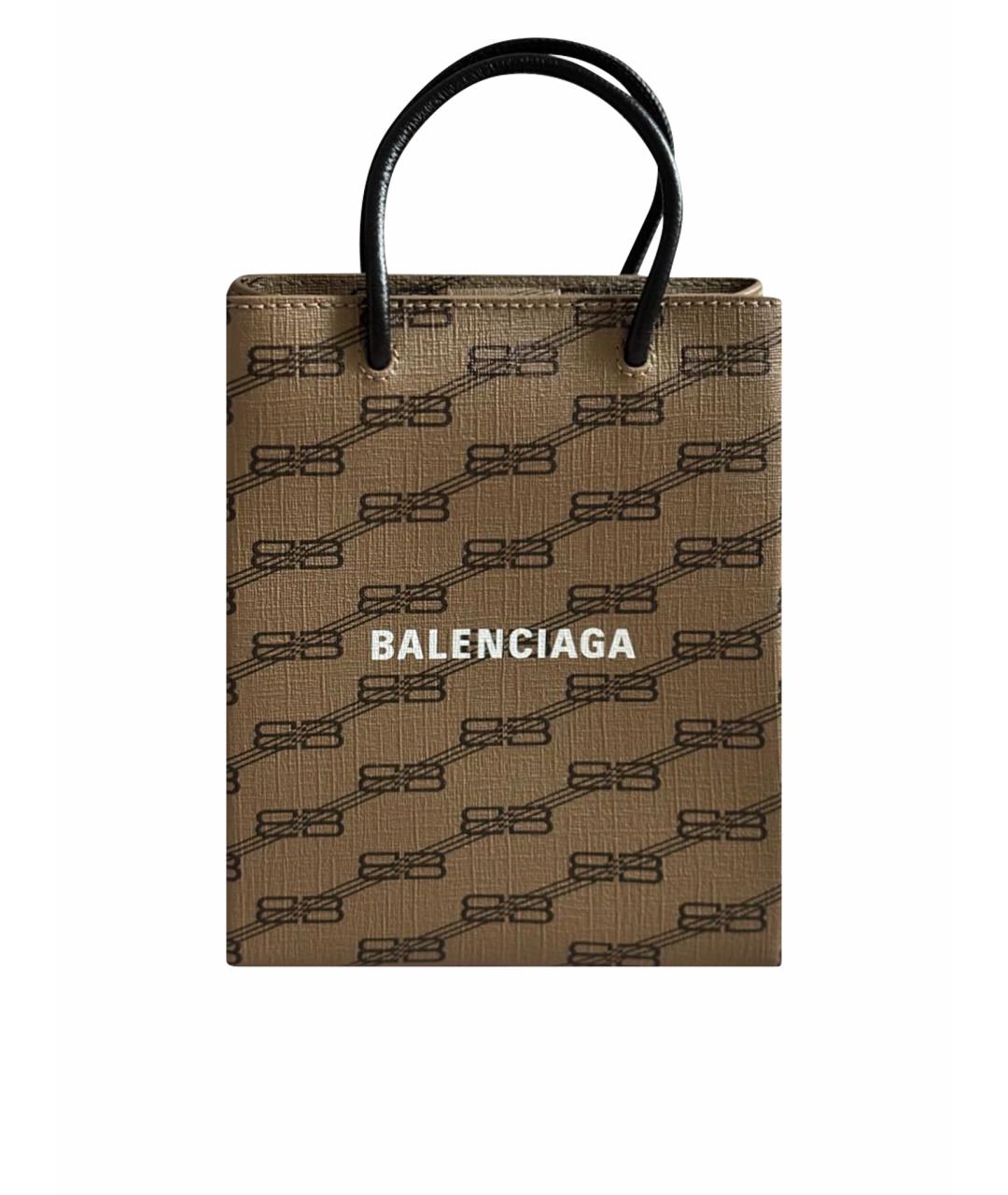 BALENCIAGA Коричневая сумка через плечо из искусственной кожи, фото 1