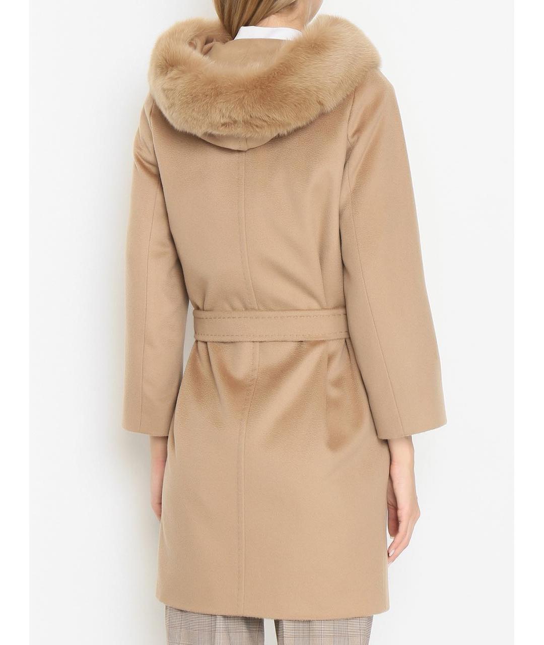 MAX MARA STUDIO Коричневое шерстяное пальто, фото 2