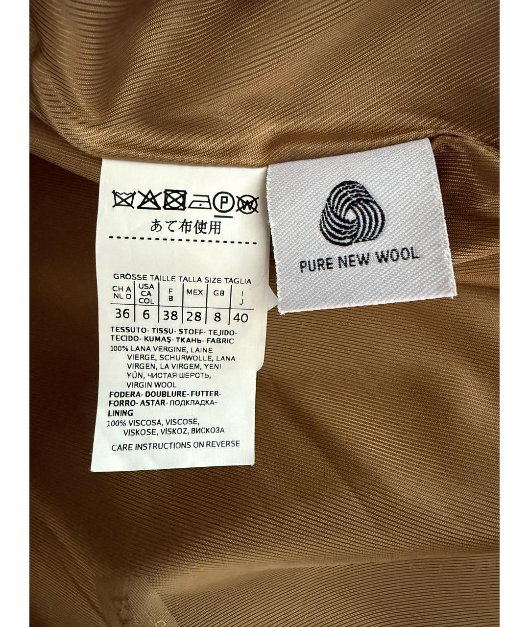 MAX MARA STUDIO Коричневое шерстяное пальто, фото 3