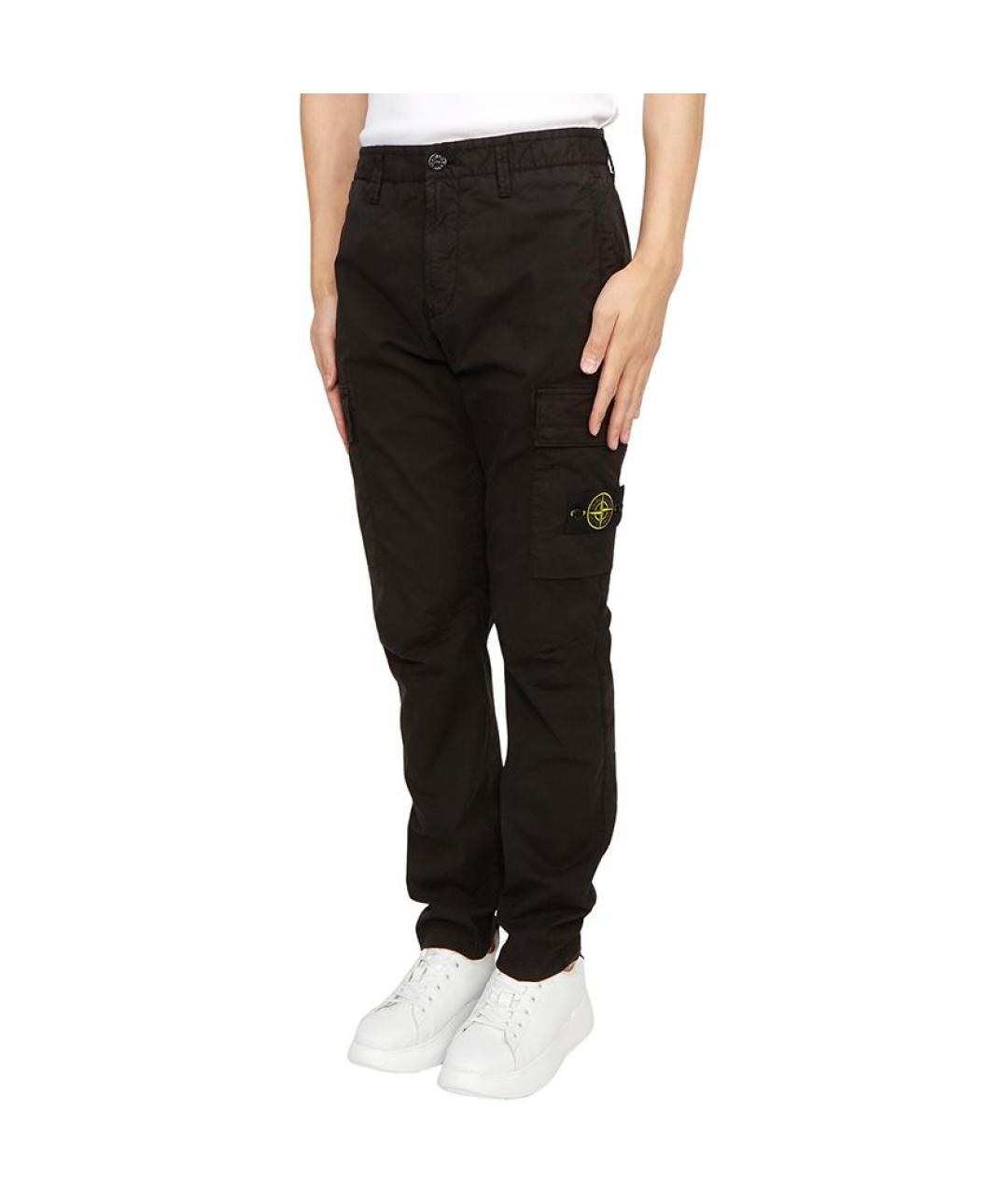 STONE ISLAND Черные классические брюки, фото 4