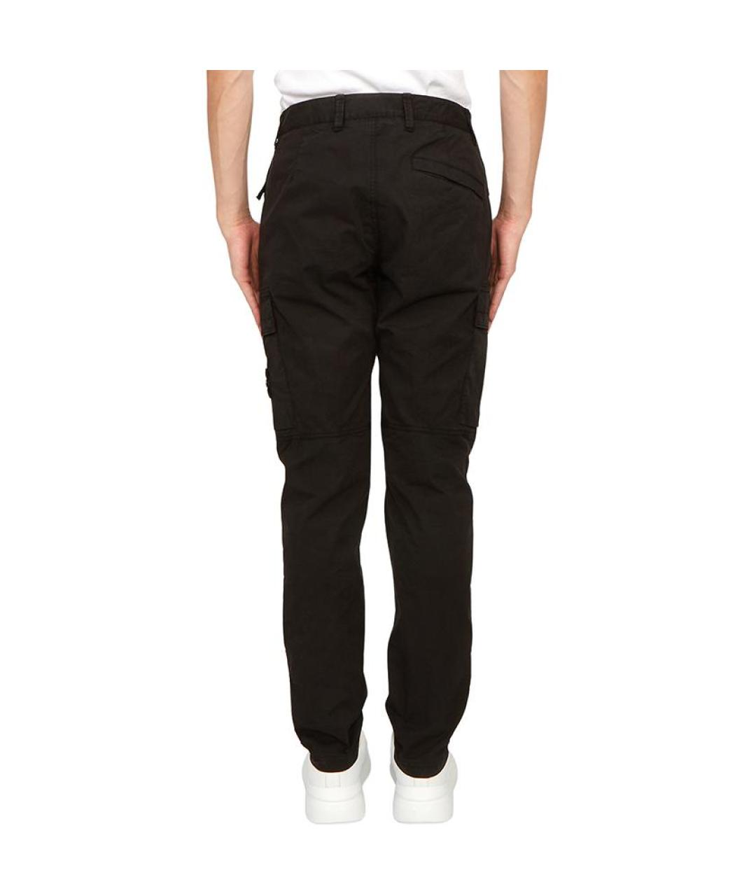 STONE ISLAND Черные классические брюки, фото 5