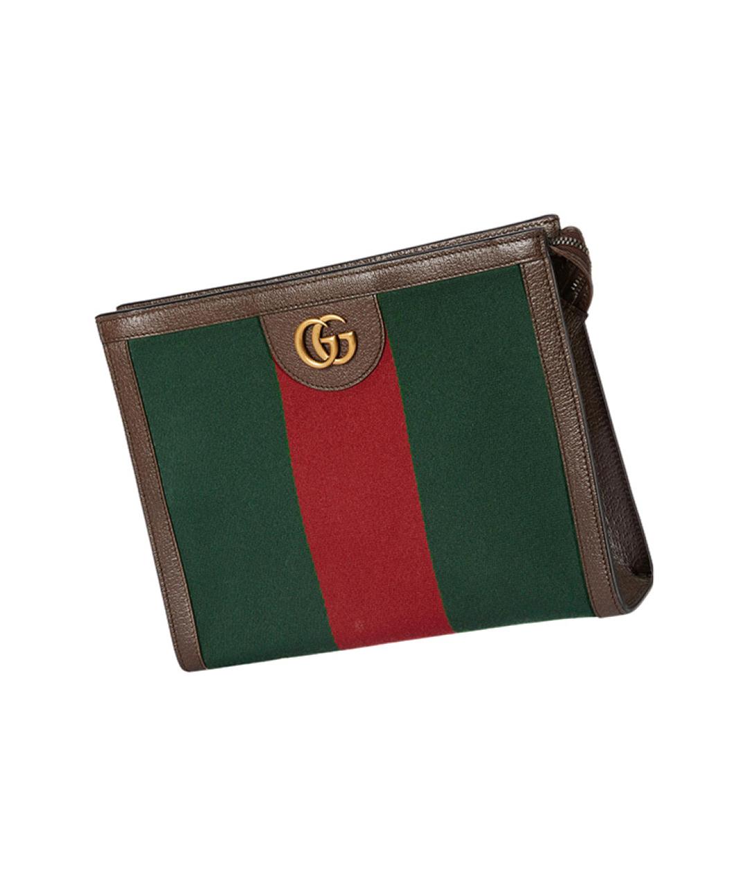 GUCCI Зеленая тканевая папка для документов, фото 2