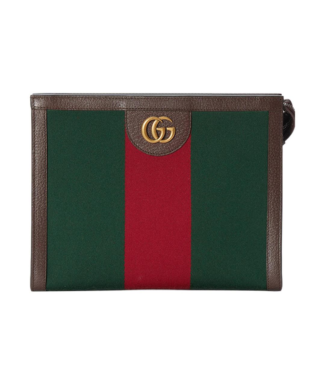 GUCCI Зеленая тканевая папка для документов, фото 1