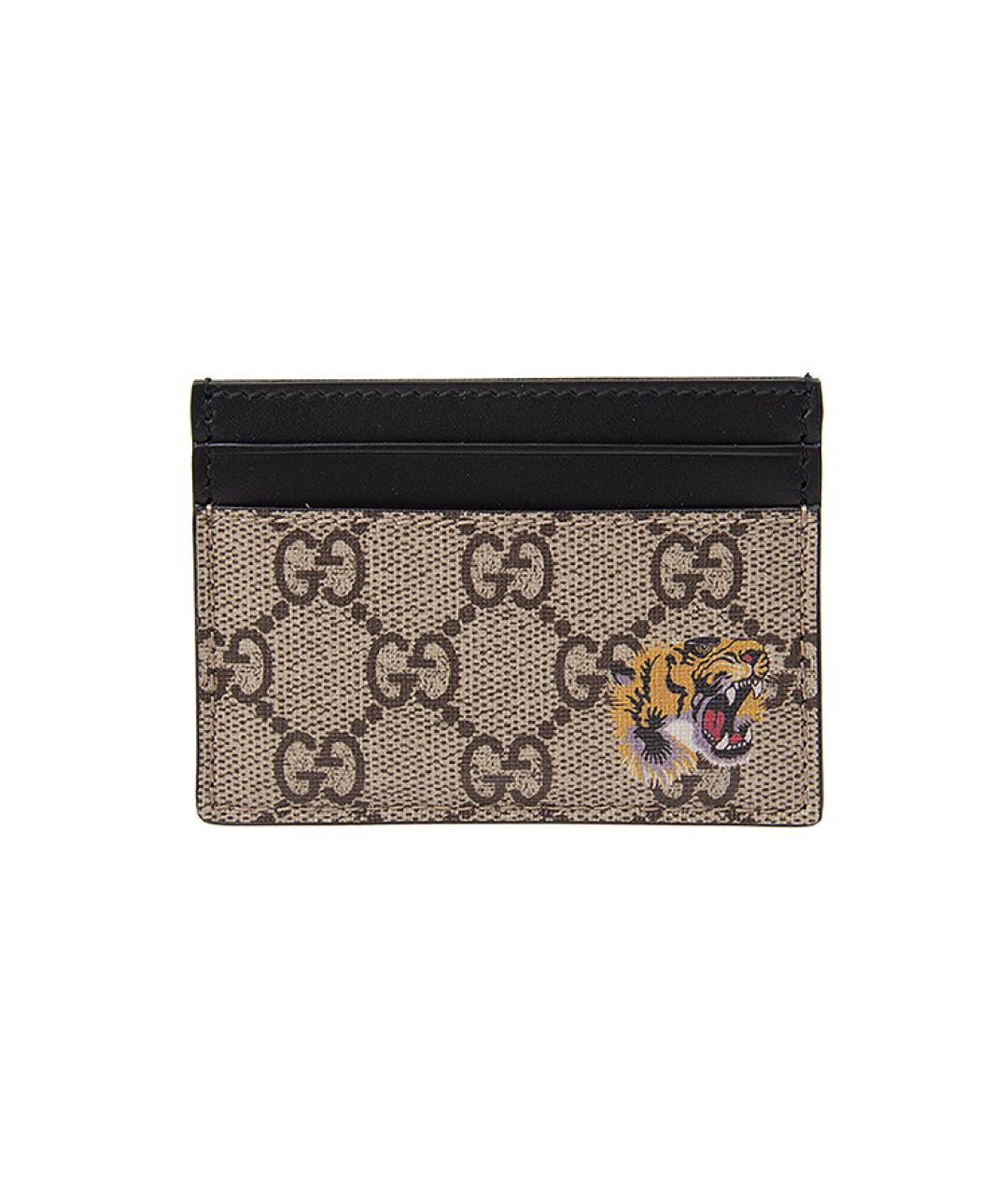 GUCCI Черный кожаный кардхолдер, фото 1