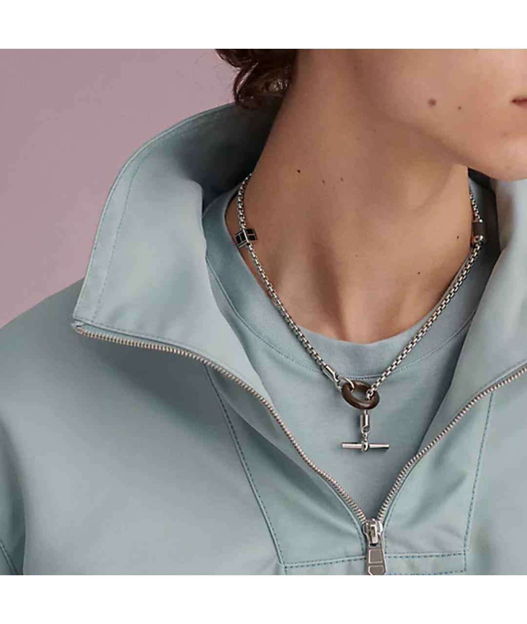 HERMES Черная металлическая цепочка/подвеска, фото 3
