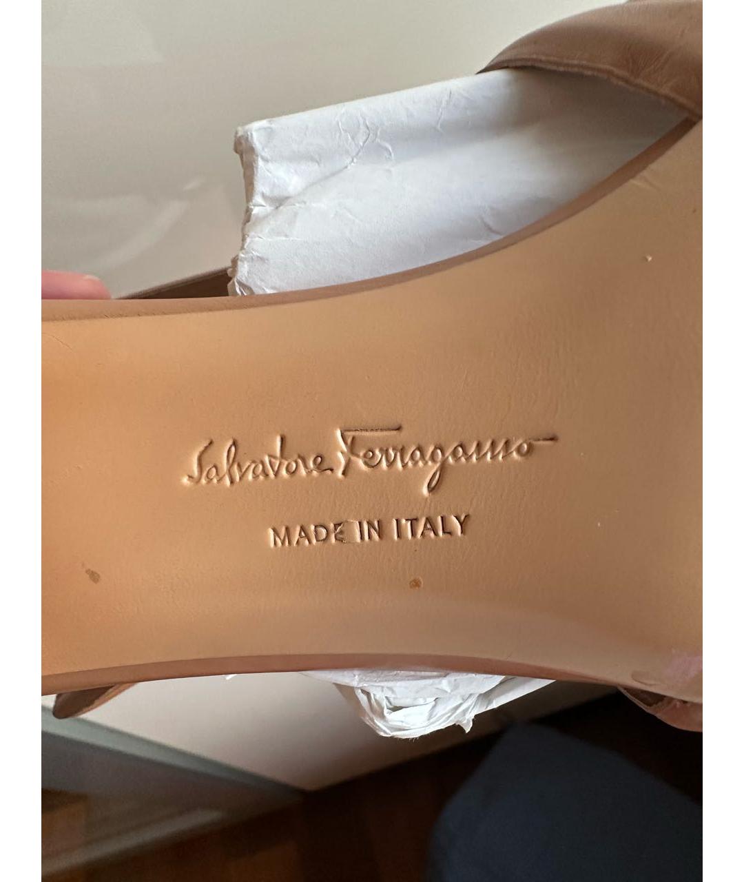 FERRAGAMO Кожаные босоножки, фото 8