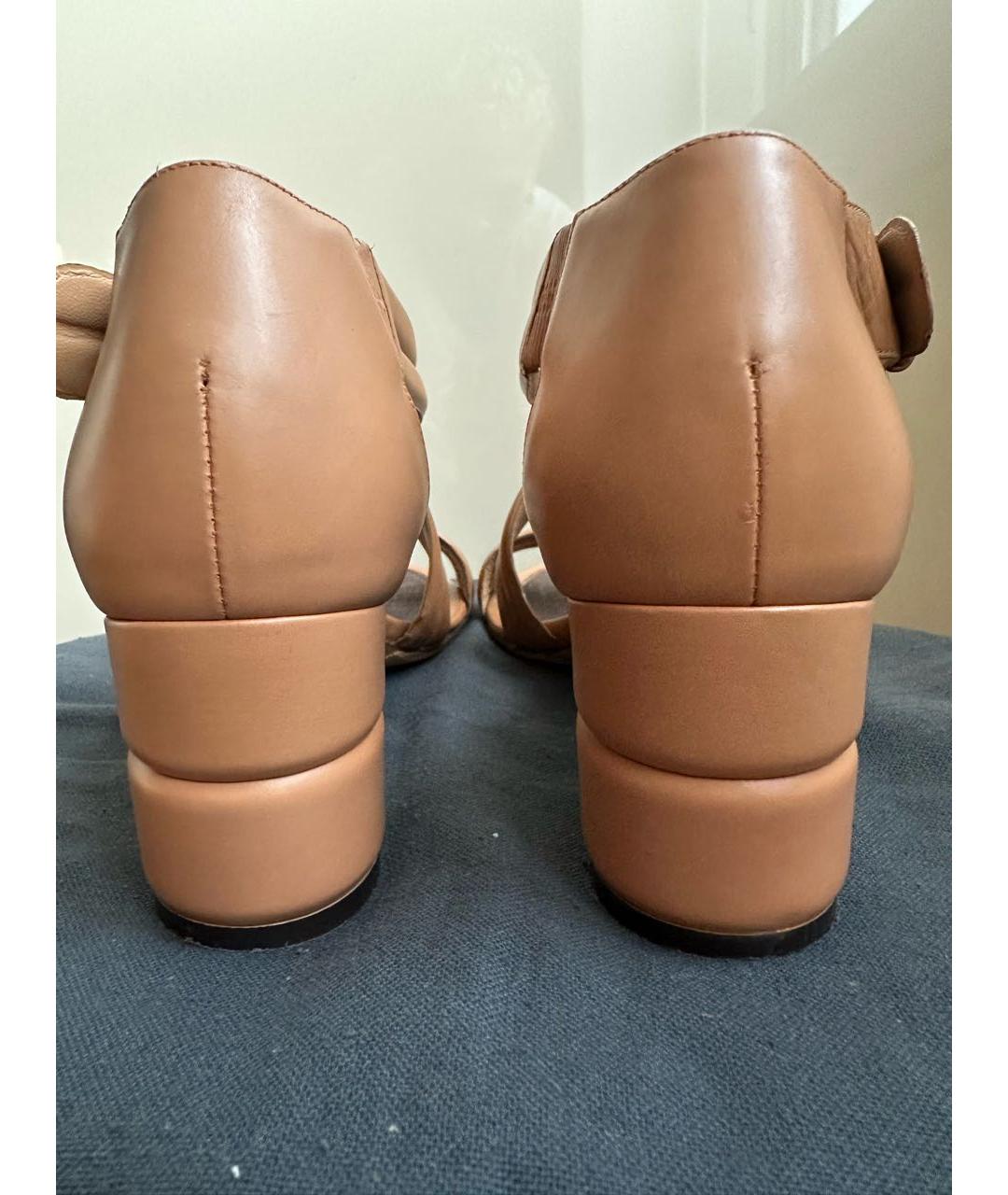 FERRAGAMO Кожаные босоножки, фото 4